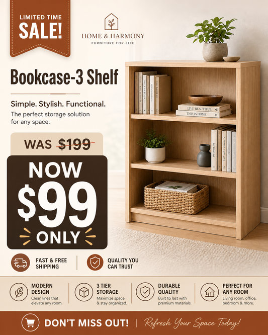 Bookcase - 3 Shelf
